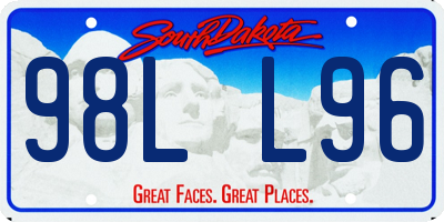 SD license plate 98LL96