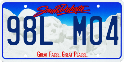 SD license plate 98LM04