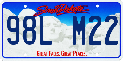 SD license plate 98LM22