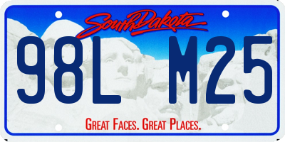 SD license plate 98LM25