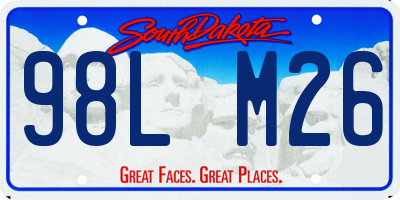 SD license plate 98LM26