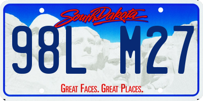 SD license plate 98LM27