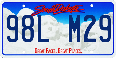 SD license plate 98LM29