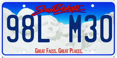 SD license plate 98LM30