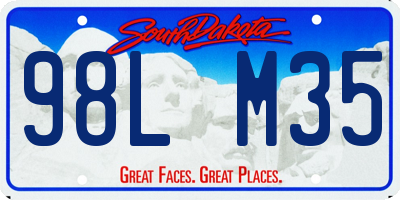 SD license plate 98LM35