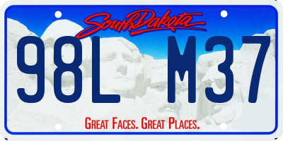 SD license plate 98LM37