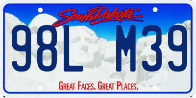 SD license plate 98LM39