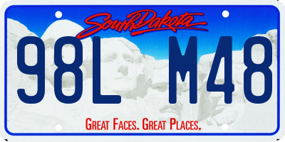 SD license plate 98LM48