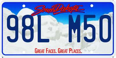 SD license plate 98LM50