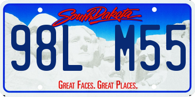 SD license plate 98LM55