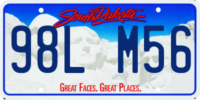 SD license plate 98LM56