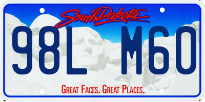 SD license plate 98LM60