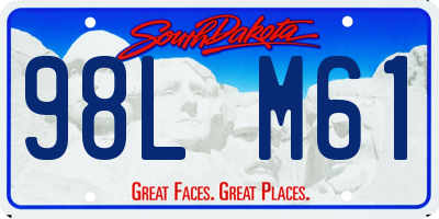 SD license plate 98LM61