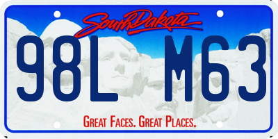 SD license plate 98LM63