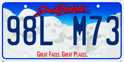 SD license plate 98LM73