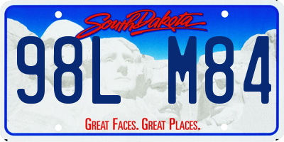 SD license plate 98LM84