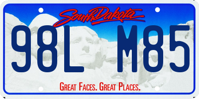 SD license plate 98LM85