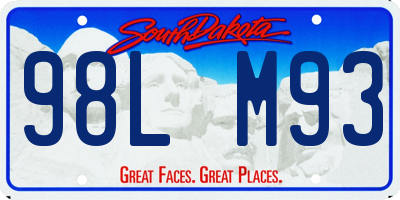 SD license plate 98LM93