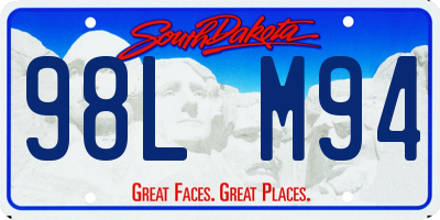 SD license plate 98LM94