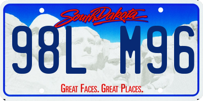 SD license plate 98LM96