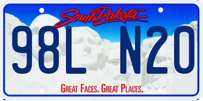 SD license plate 98LN20