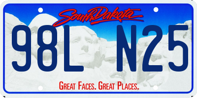 SD license plate 98LN25