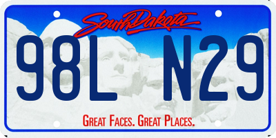 SD license plate 98LN29