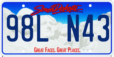 SD license plate 98LN43