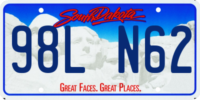 SD license plate 98LN62