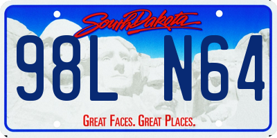 SD license plate 98LN64