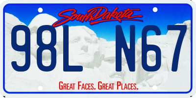 SD license plate 98LN67