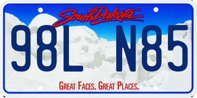 SD license plate 98LN85