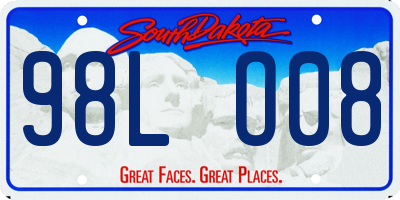 SD license plate 98LO08