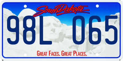 SD license plate 98LO65
