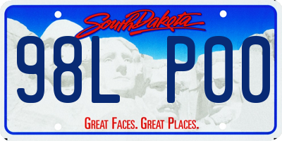 SD license plate 98LP00