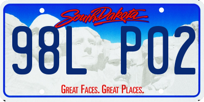 SD license plate 98LP02