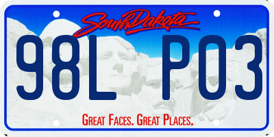 SD license plate 98LP03