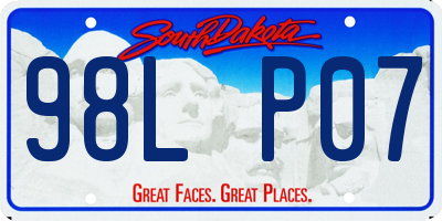 SD license plate 98LP07