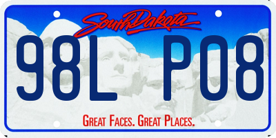 SD license plate 98LP08