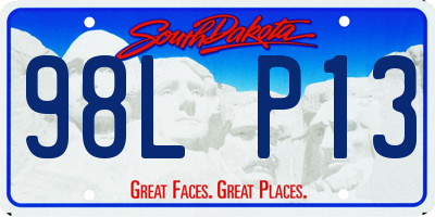 SD license plate 98LP13