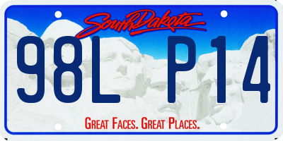 SD license plate 98LP14