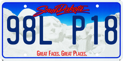 SD license plate 98LP18