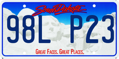 SD license plate 98LP23