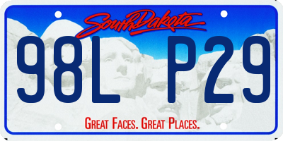 SD license plate 98LP29