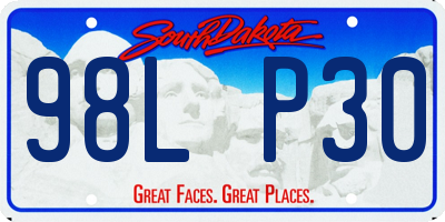 SD license plate 98LP30