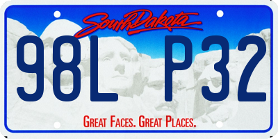 SD license plate 98LP32