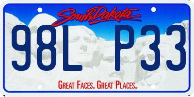 SD license plate 98LP33