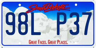 SD license plate 98LP37