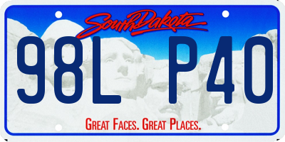 SD license plate 98LP40