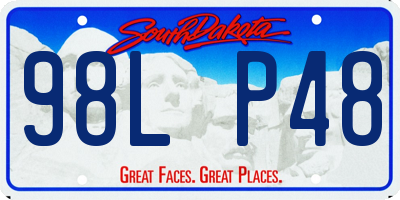 SD license plate 98LP48